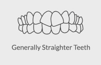 generally straighter teeth