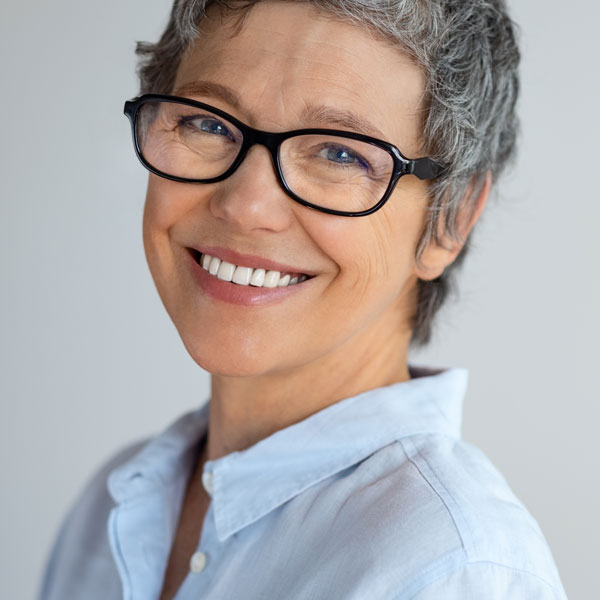 middle aged woman smiling