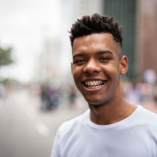 young man with braces